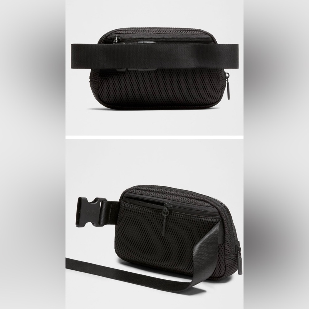 🆕 LULULEMON Everywhere Belt Bag Knit Mesh 1L Black NWT